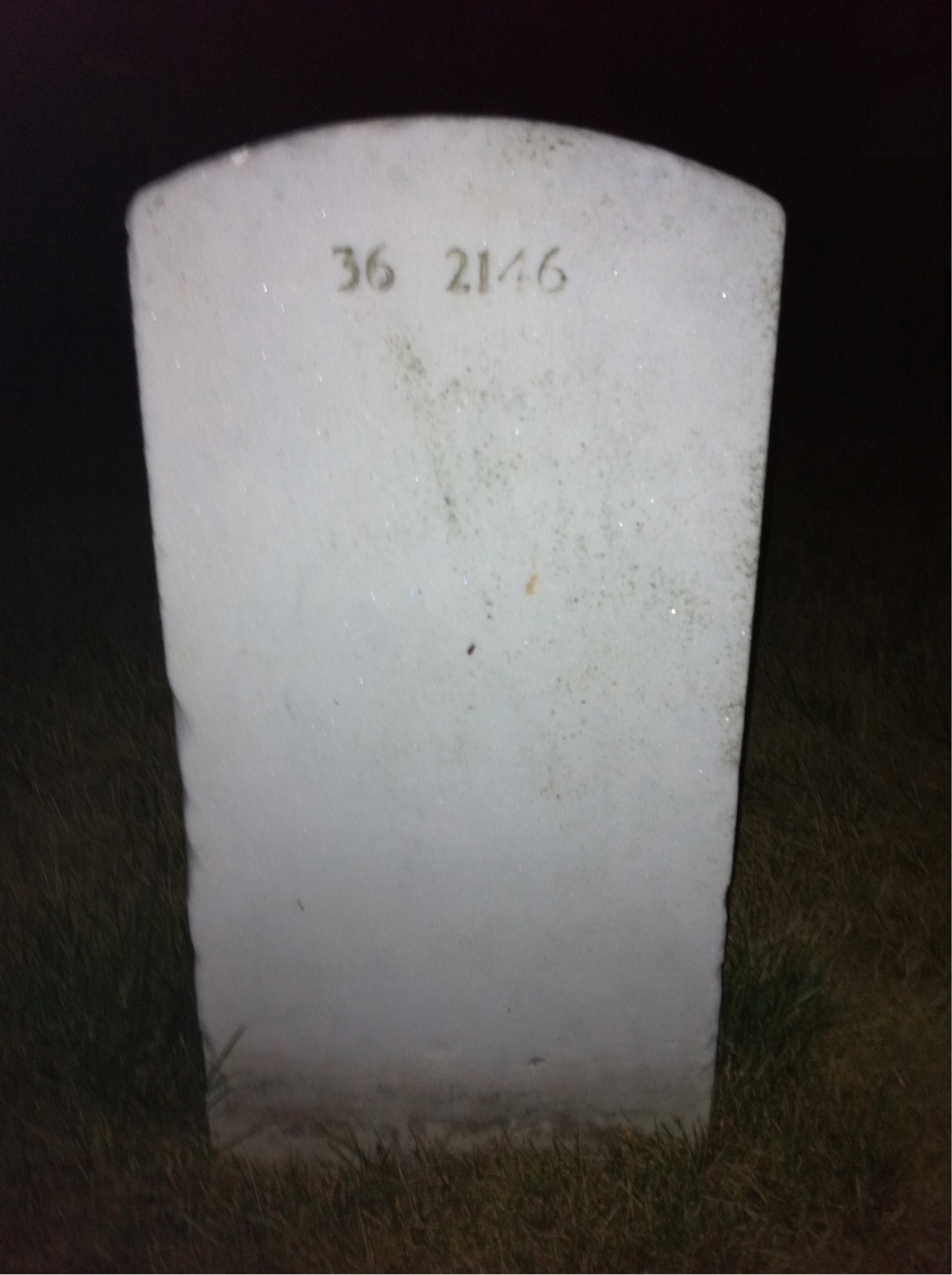 Back of headstone — Mellie Morales