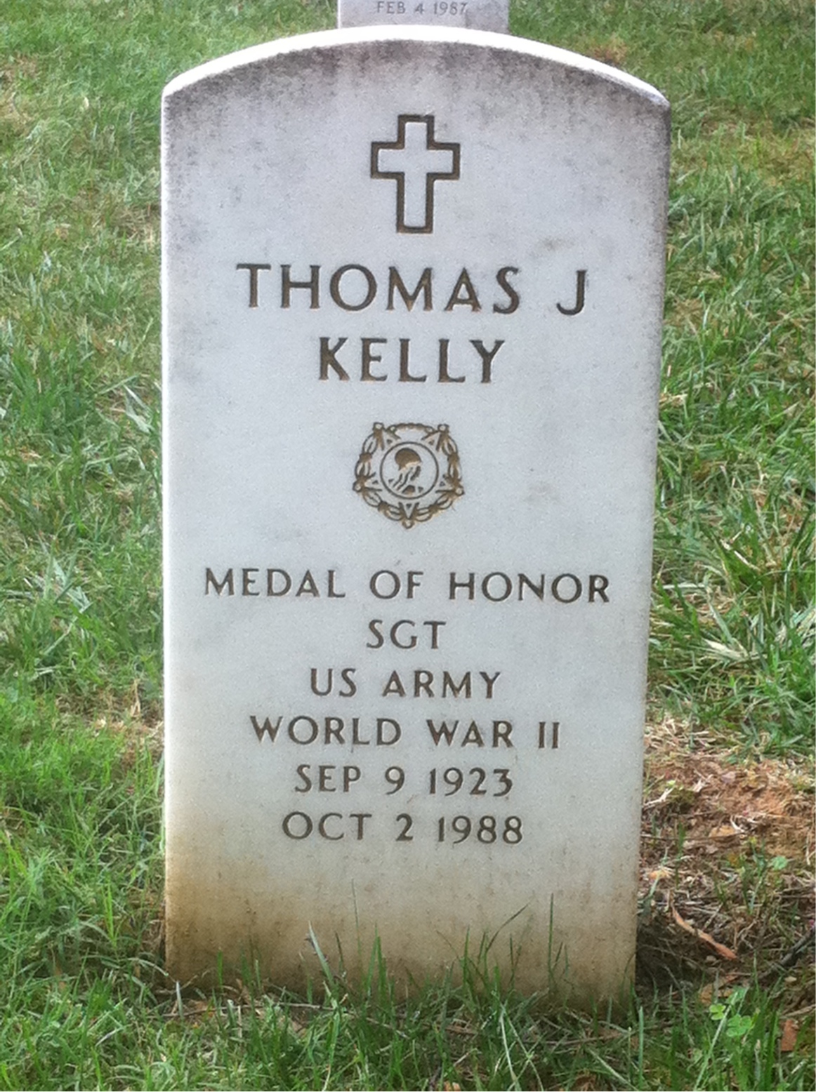 Headstone of Thomas J Kelly