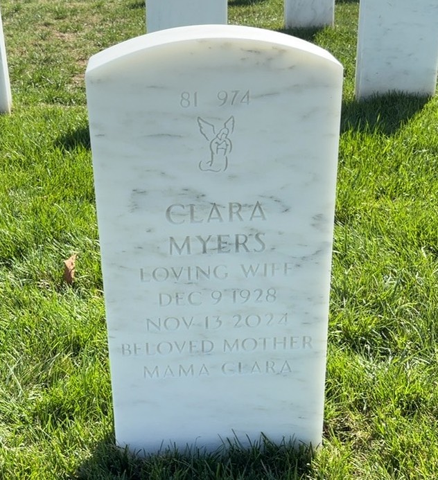 Back of headstone — Charlie Myers