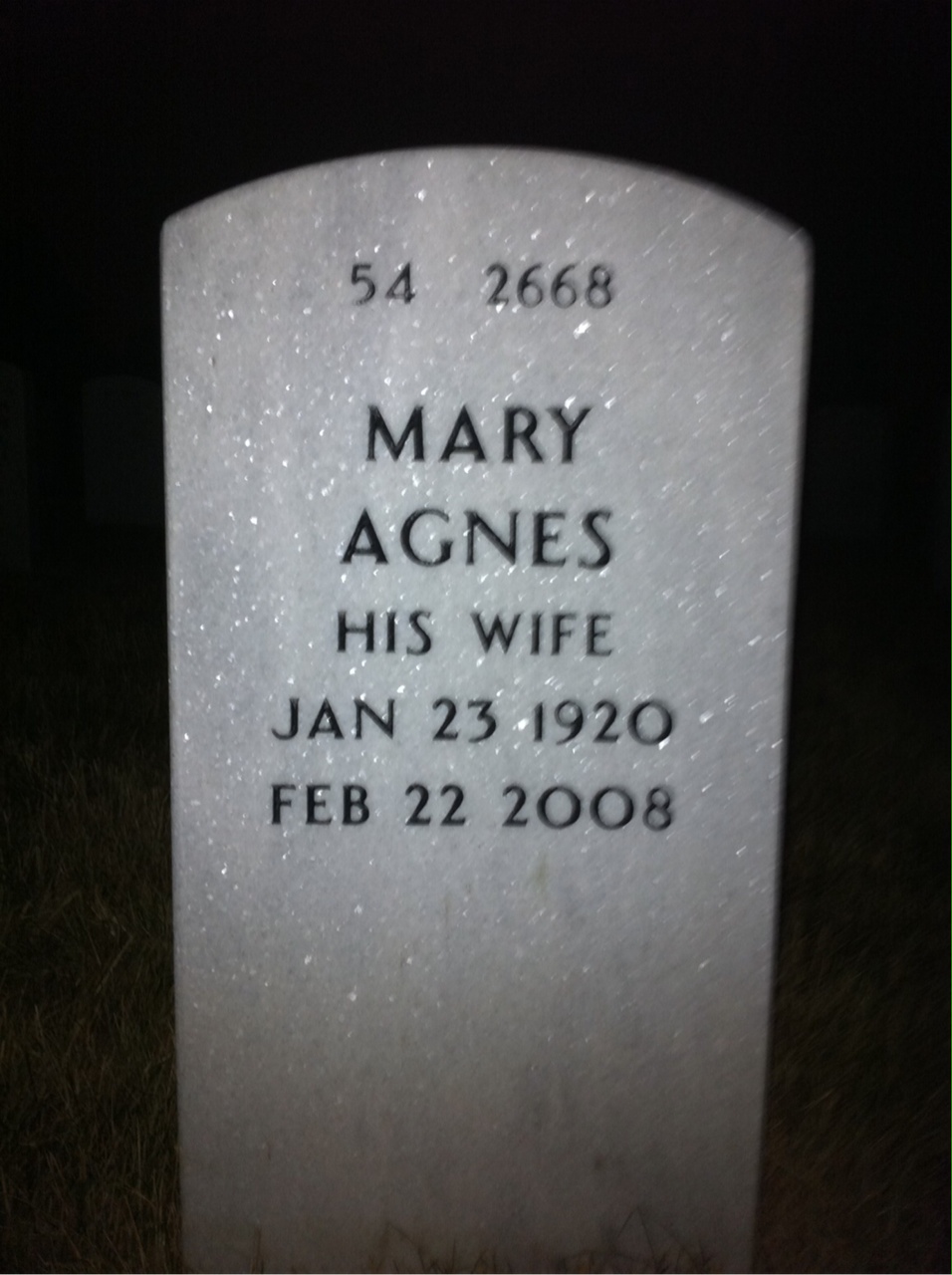 Back of headstone — Cornelius Walsh