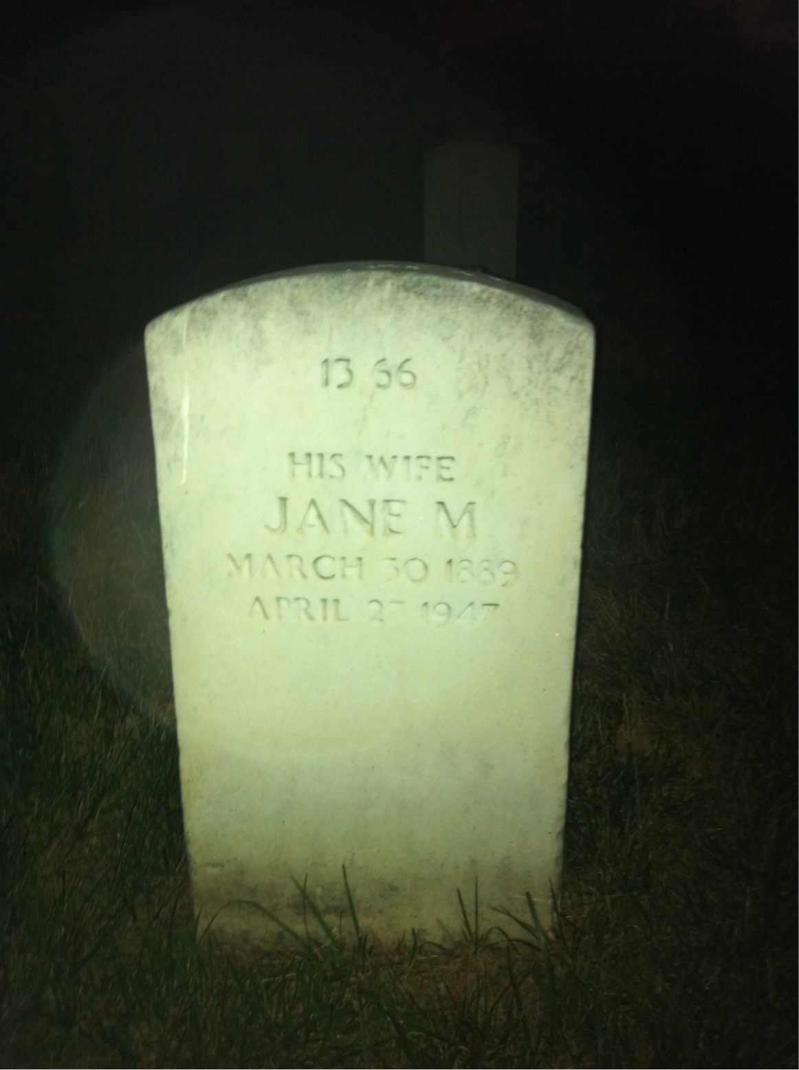 Back of headstone — Edward Conrad