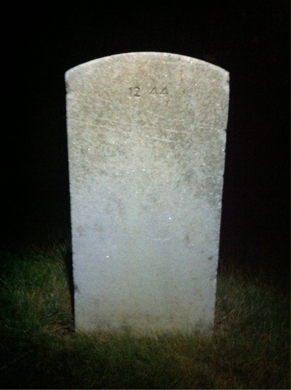 Back of headstone — Charles Moore