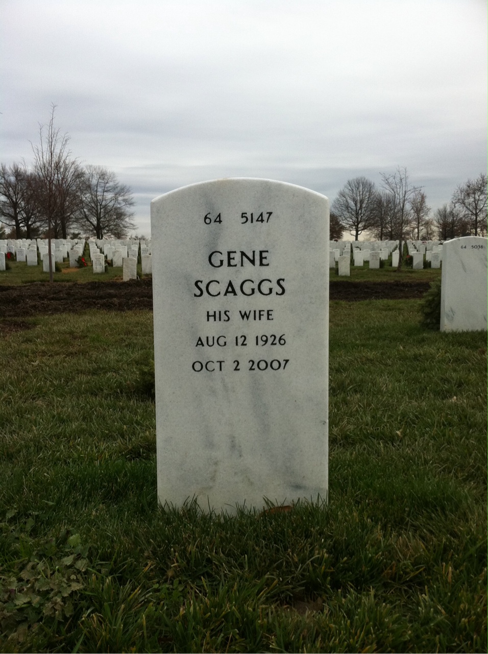 Back of headstone — Robert Bigelow