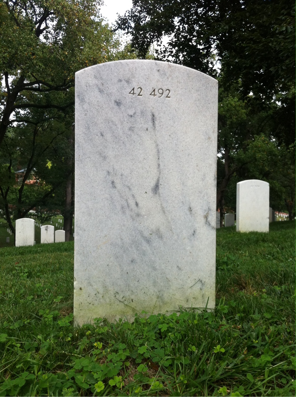 Back of headstone — Agnes Norman