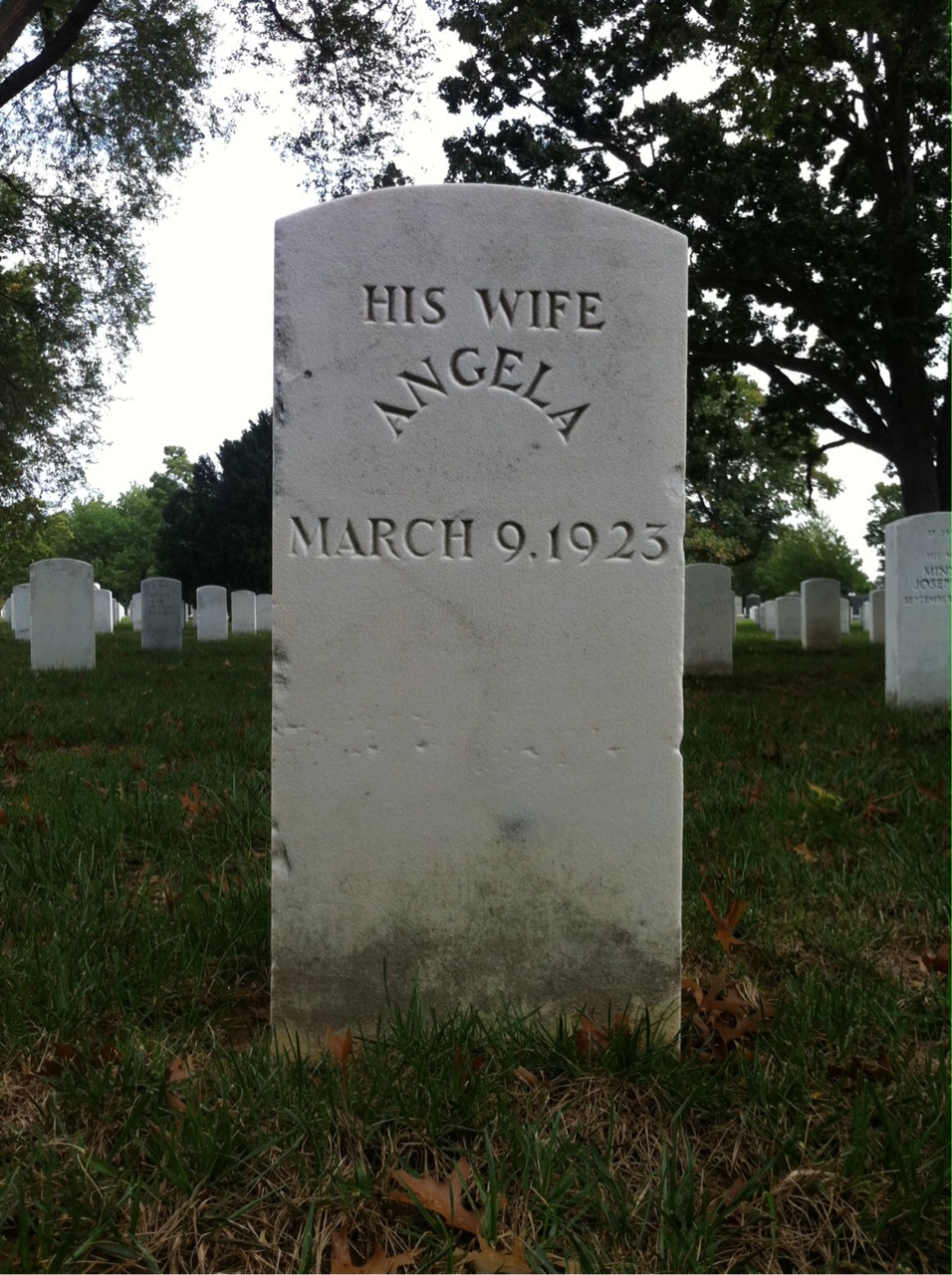 Back of headstone — Thomas Mckenna