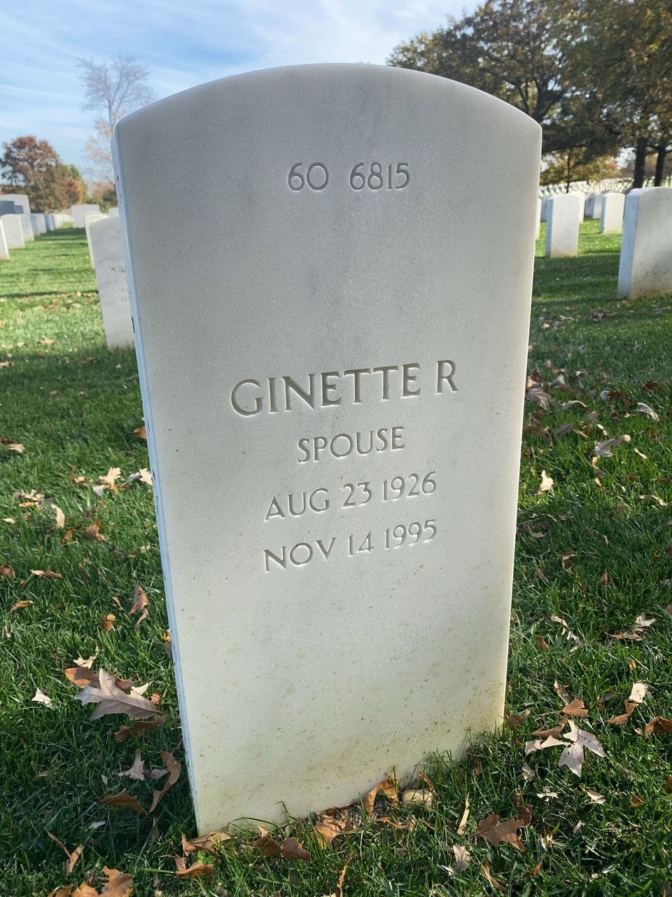 Back of headstone — Leslie Alexander