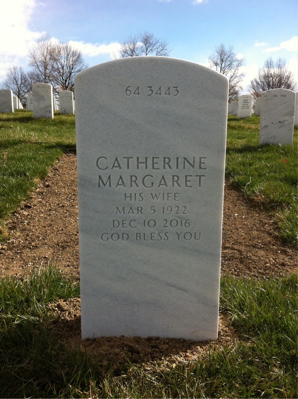 Back of headstone — James Lillis