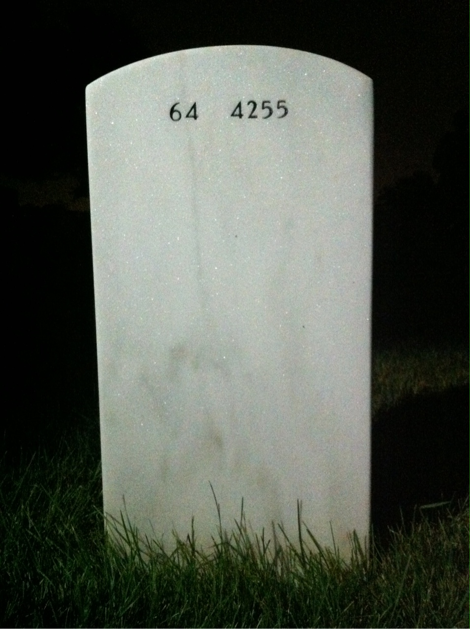Back of headstone — William Greenwald