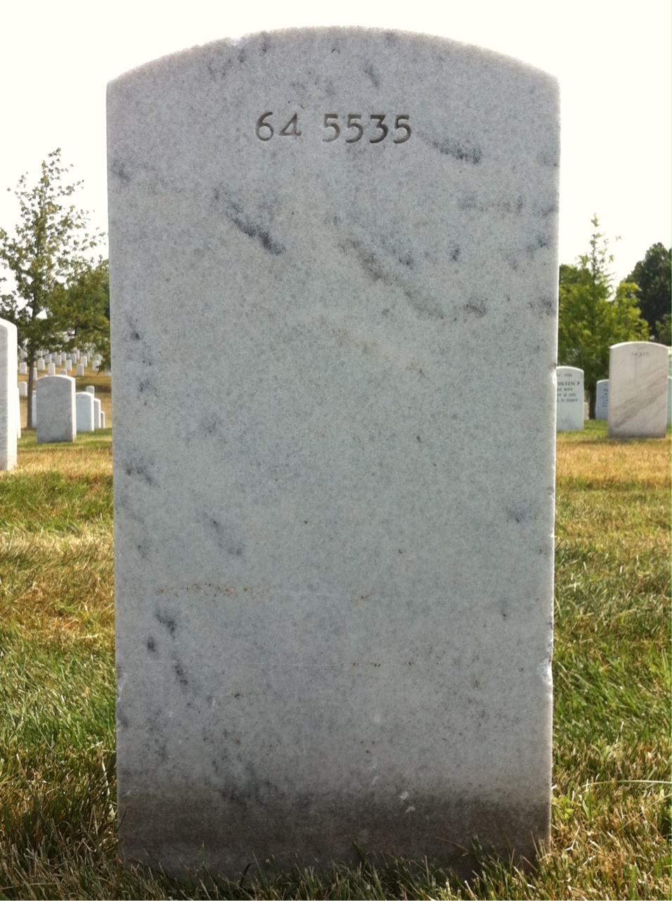 Back of headstone — William Wiley