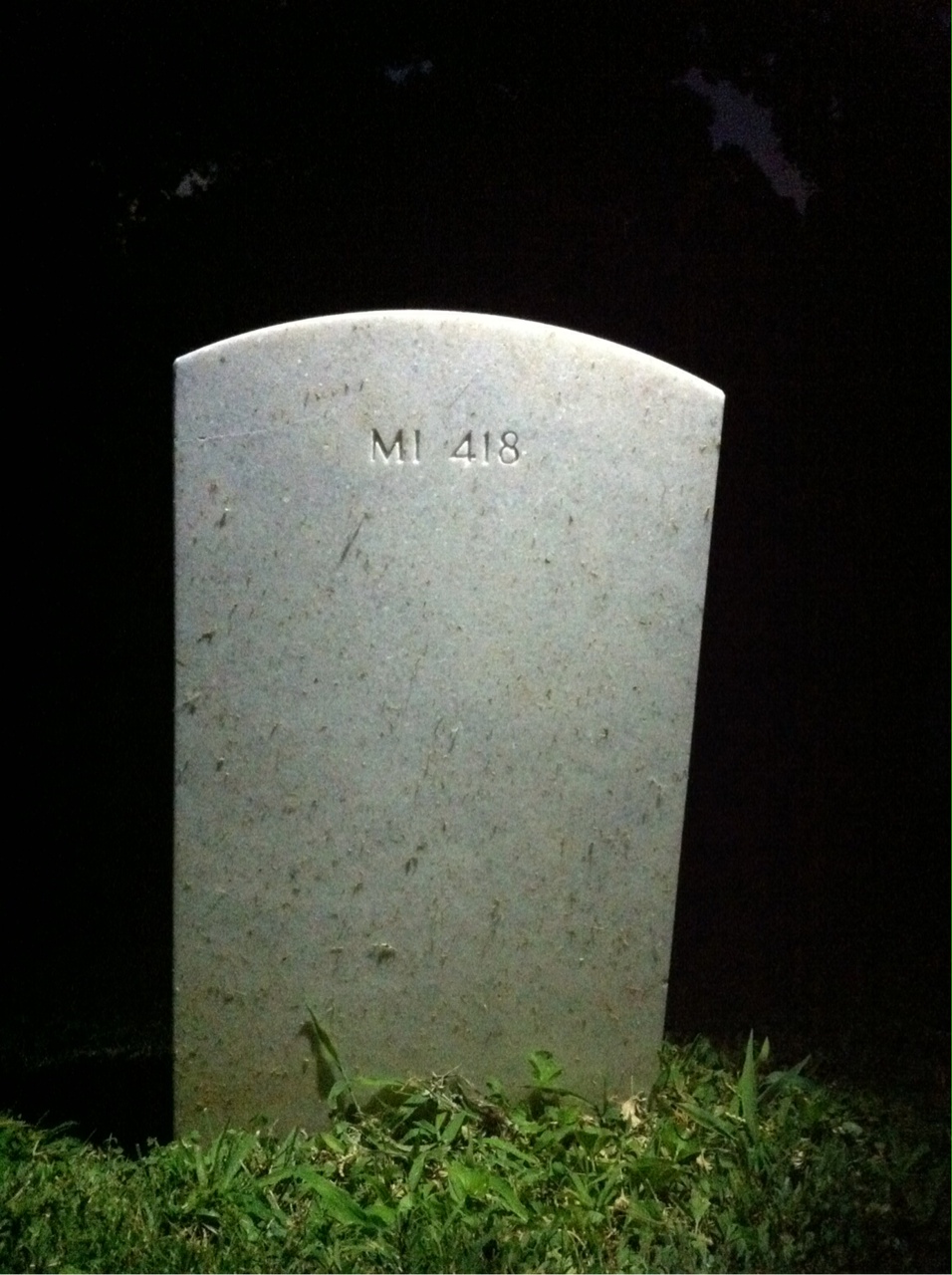 Back of headstone — John T Wilson