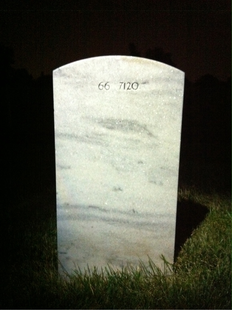 Back of headstone — Willie James Stewart
