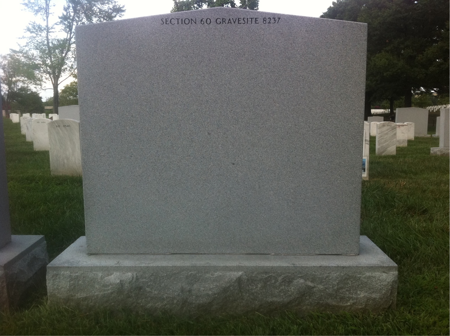Back of headstone — Jeremy Fresques