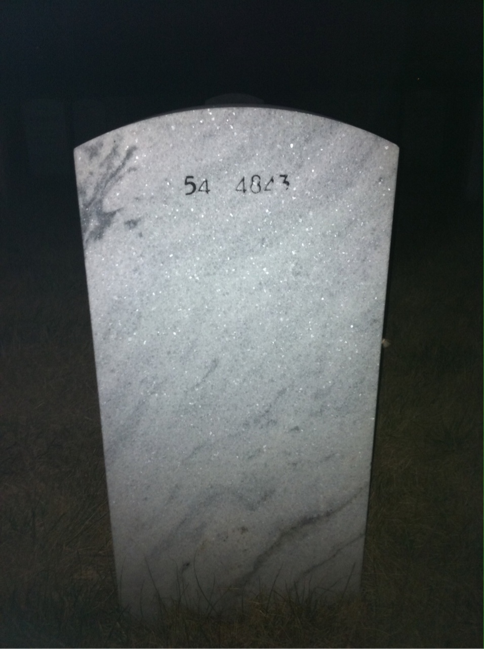 Back of headstone — Harlan Altfilish