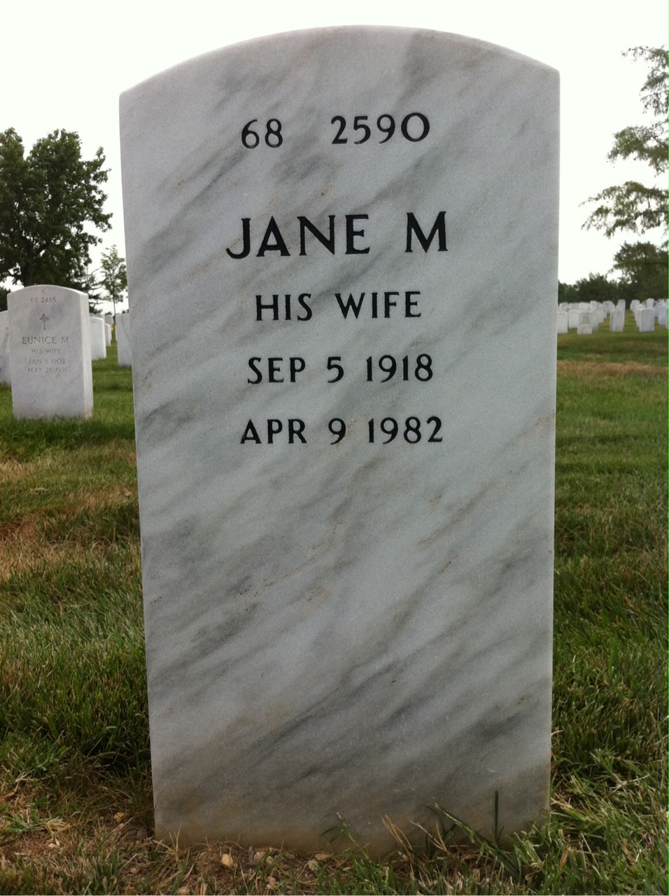 Back of headstone — Hayden Price