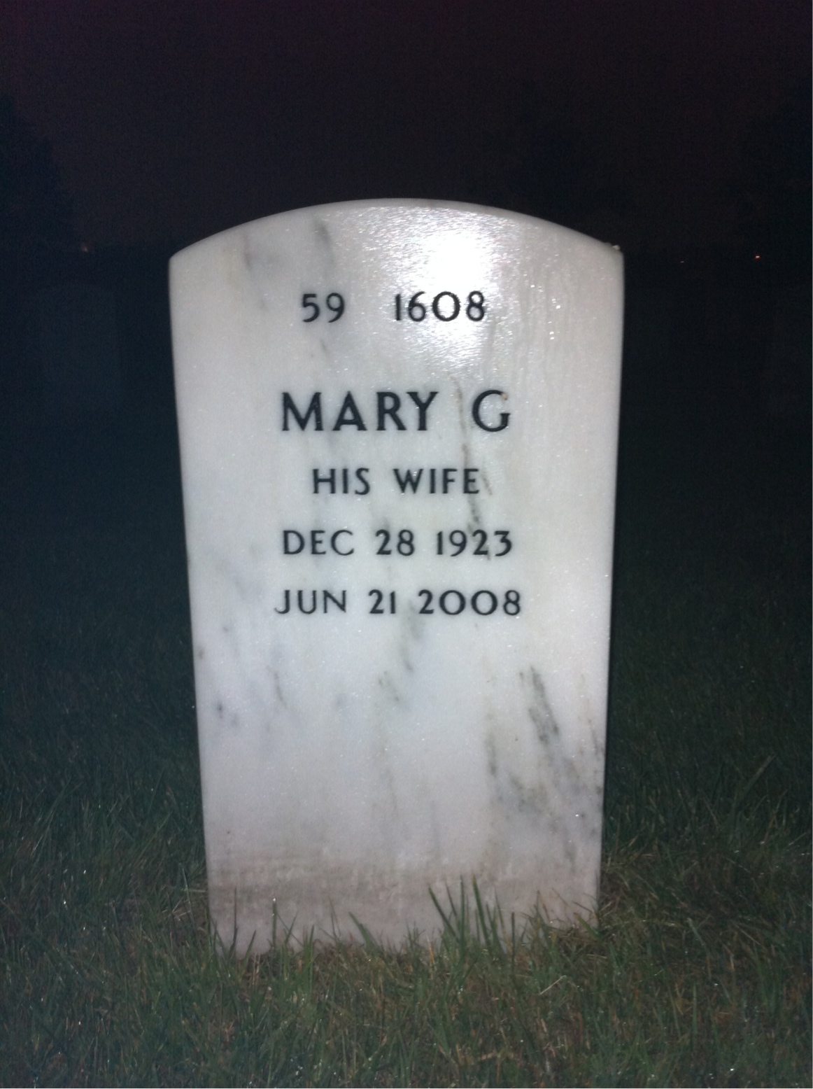 Back of headstone — Noah Ball