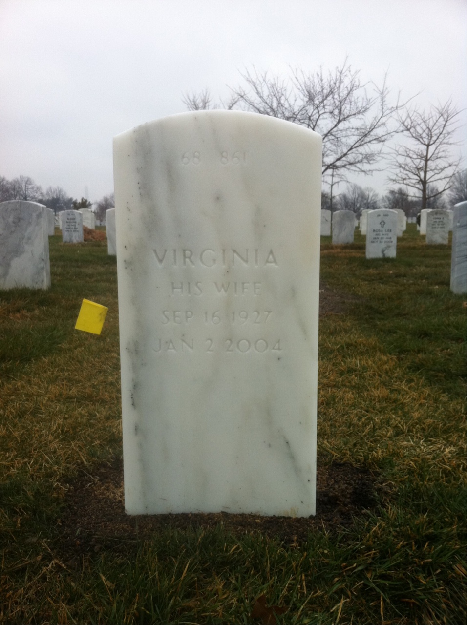Back of headstone — Kenneth Walser