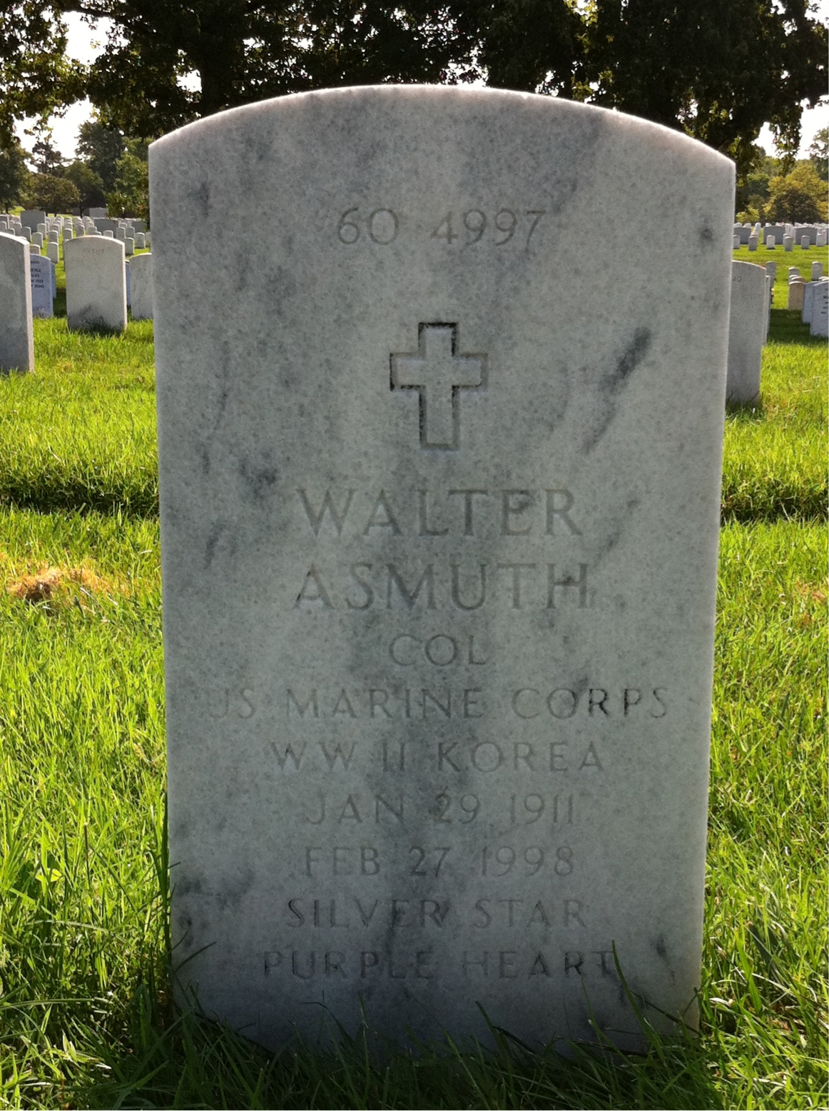 Back of headstone — Janice Asmuth