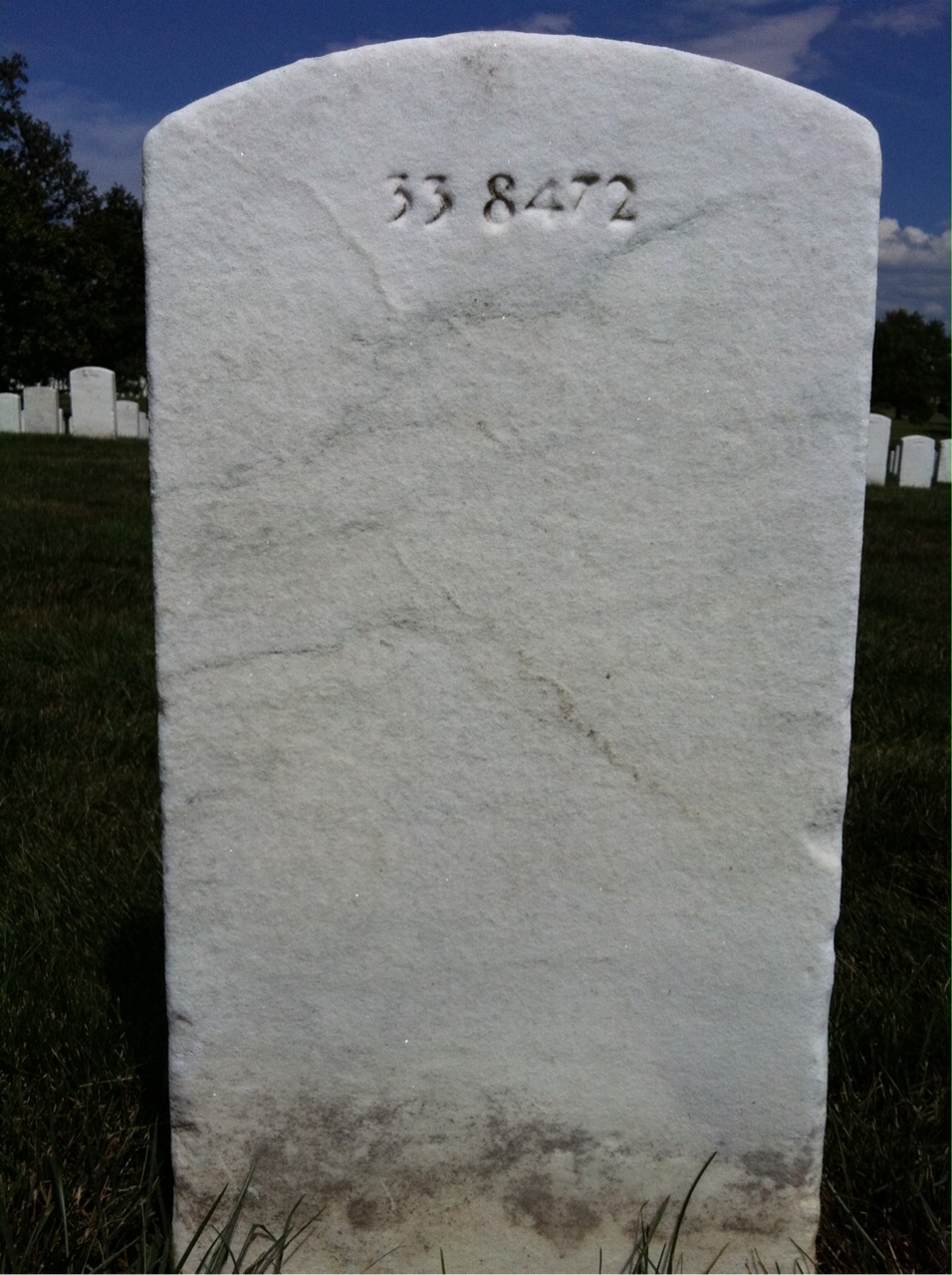 Back of headstone — Samuel H Johnson