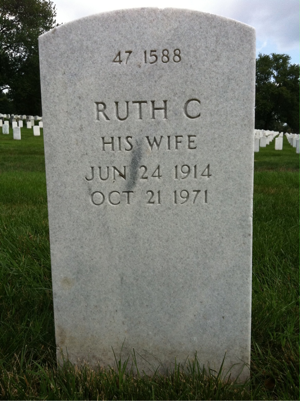 Back of headstone — John Bacon