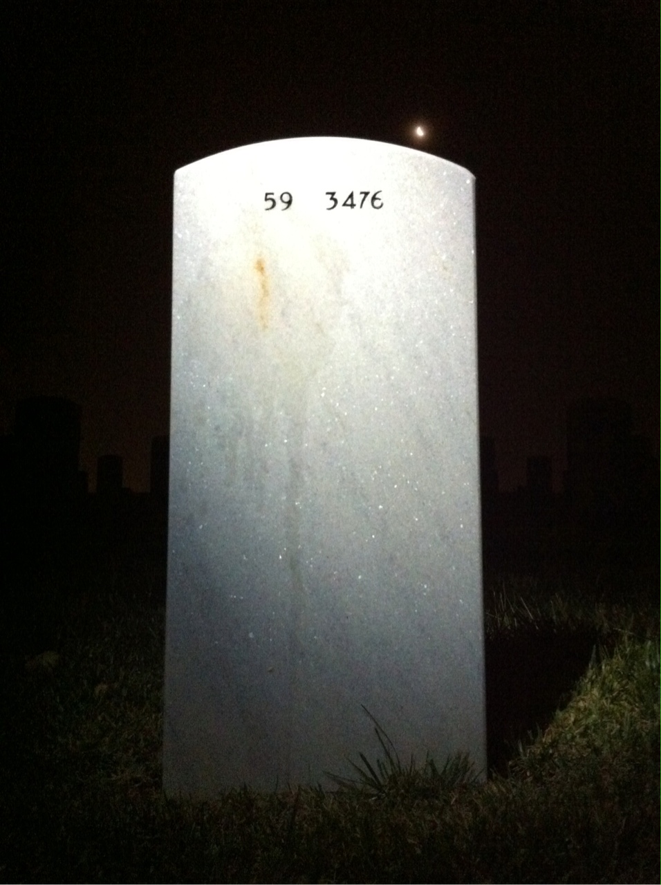 Back of headstone — William Jones