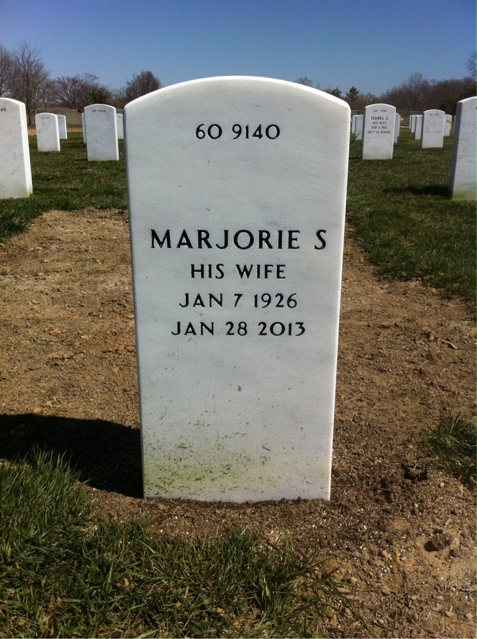 Back of headstone — Oscar Billingsley
