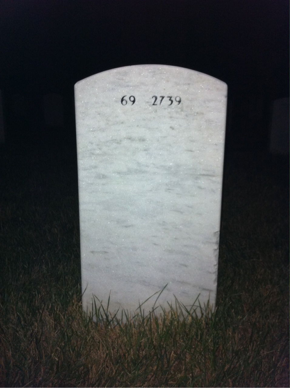 Back of headstone — Lawrence Hankes