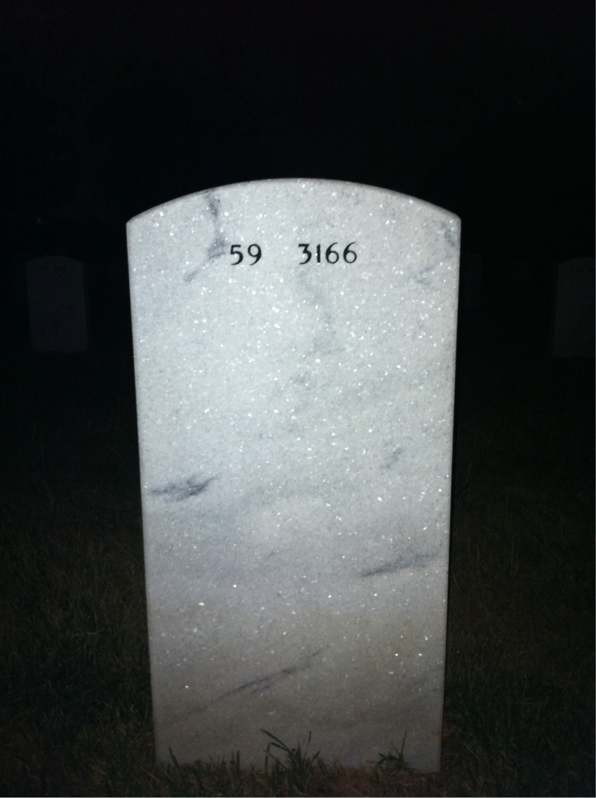 Back of headstone — Richard Robinson