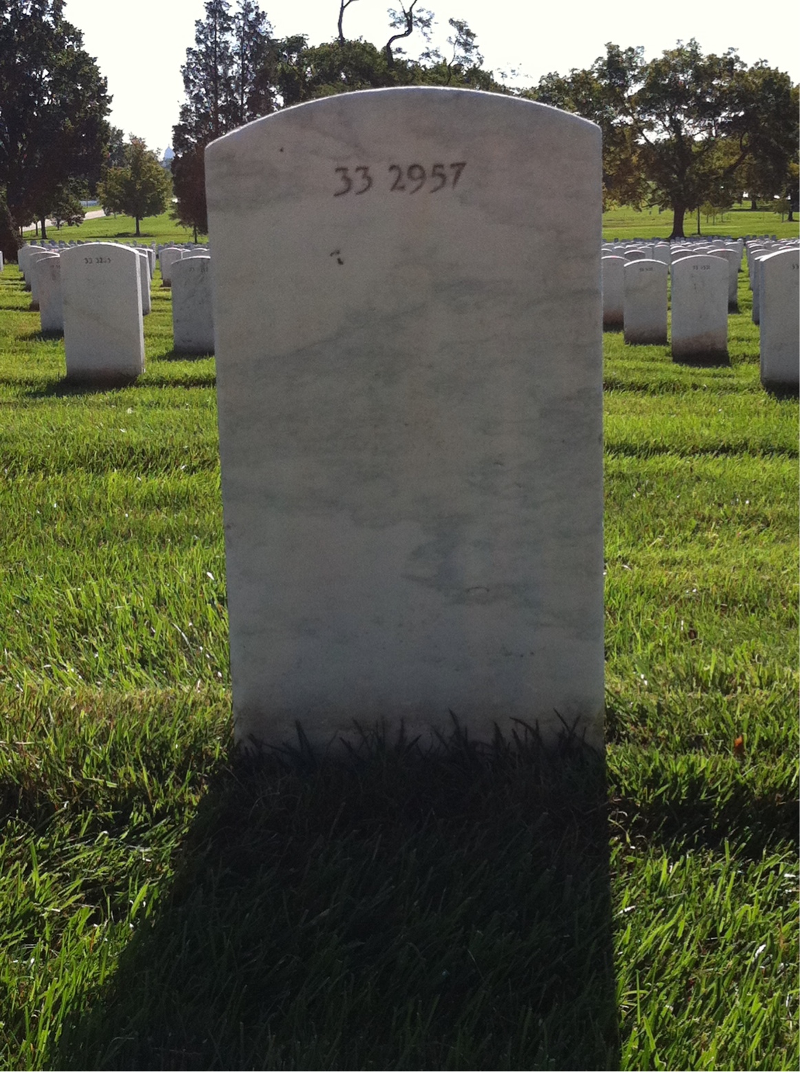 Back of headstone — William Miller