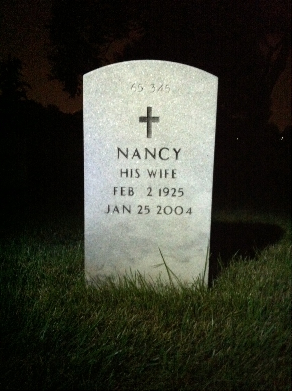 Back of headstone — Joseph Fries