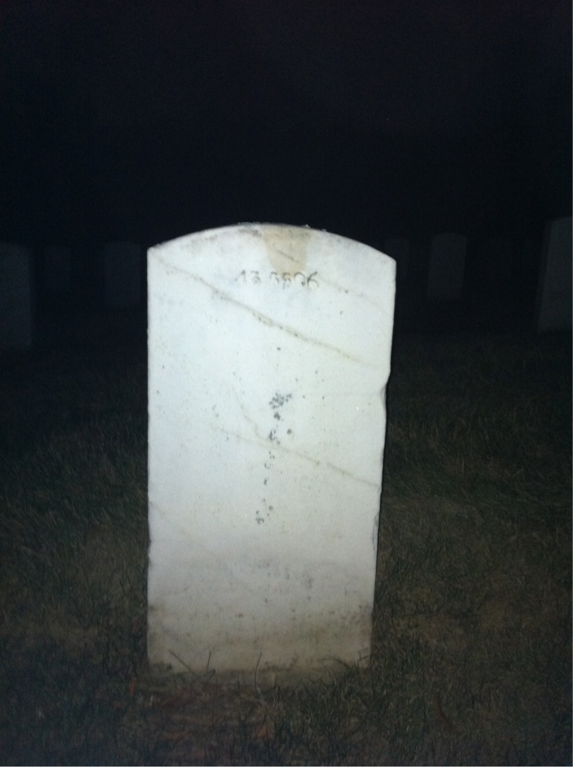 Back of headstone — Frank Altizer