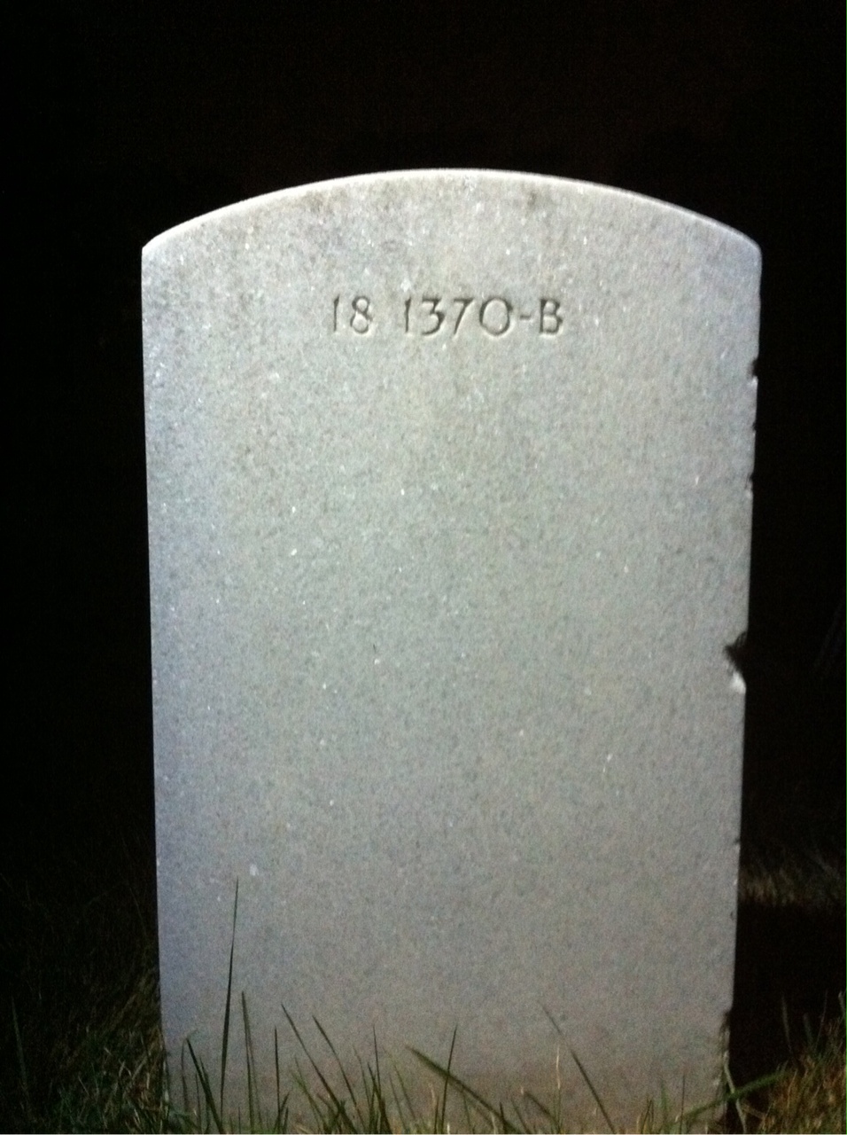 Back of headstone — William Wells Mcgowan