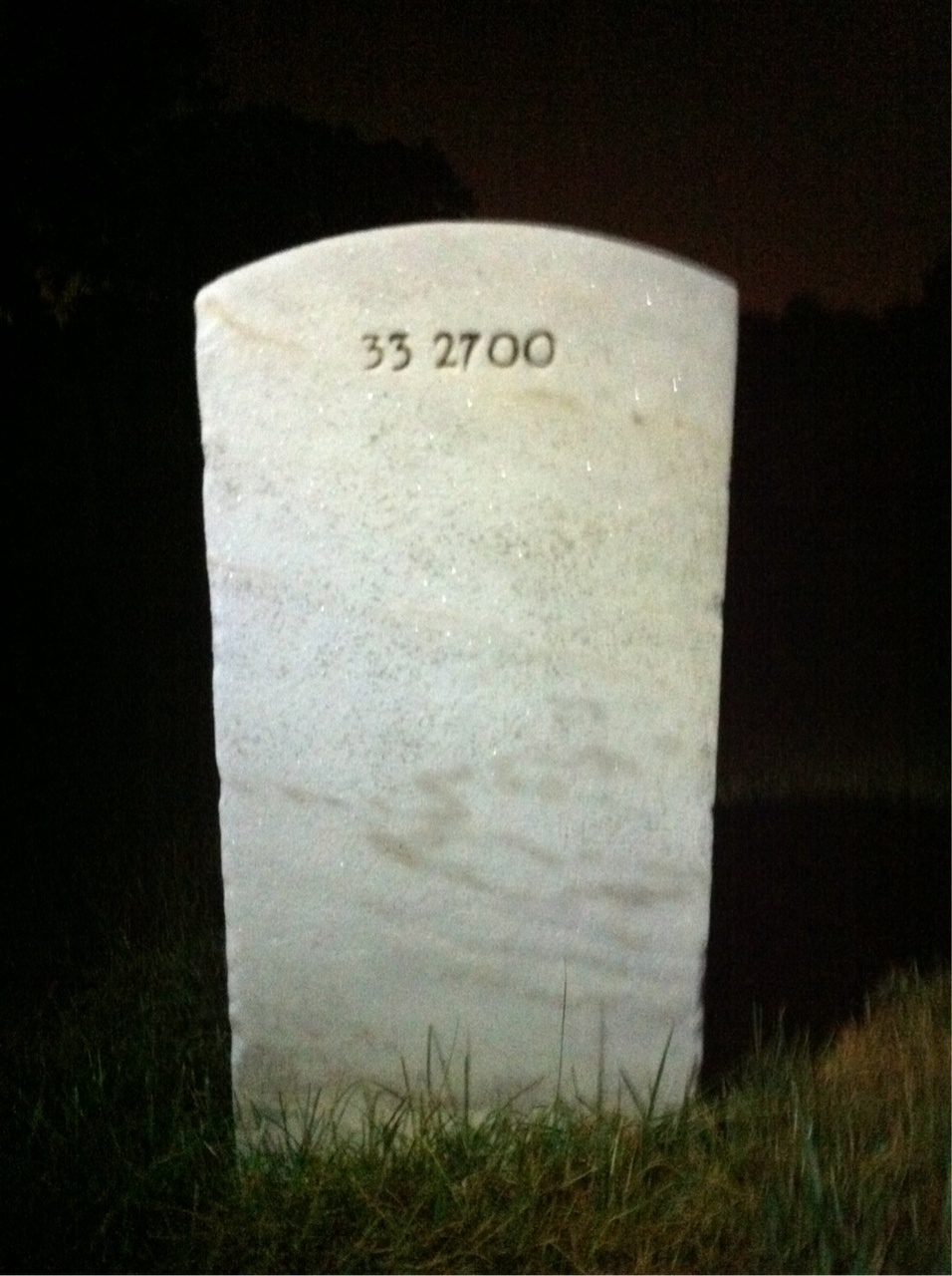 Back of headstone — Robert Linwood Bell