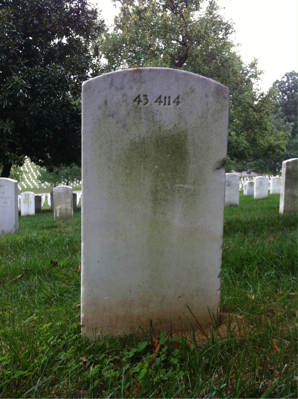Back of headstone — Carl Mills