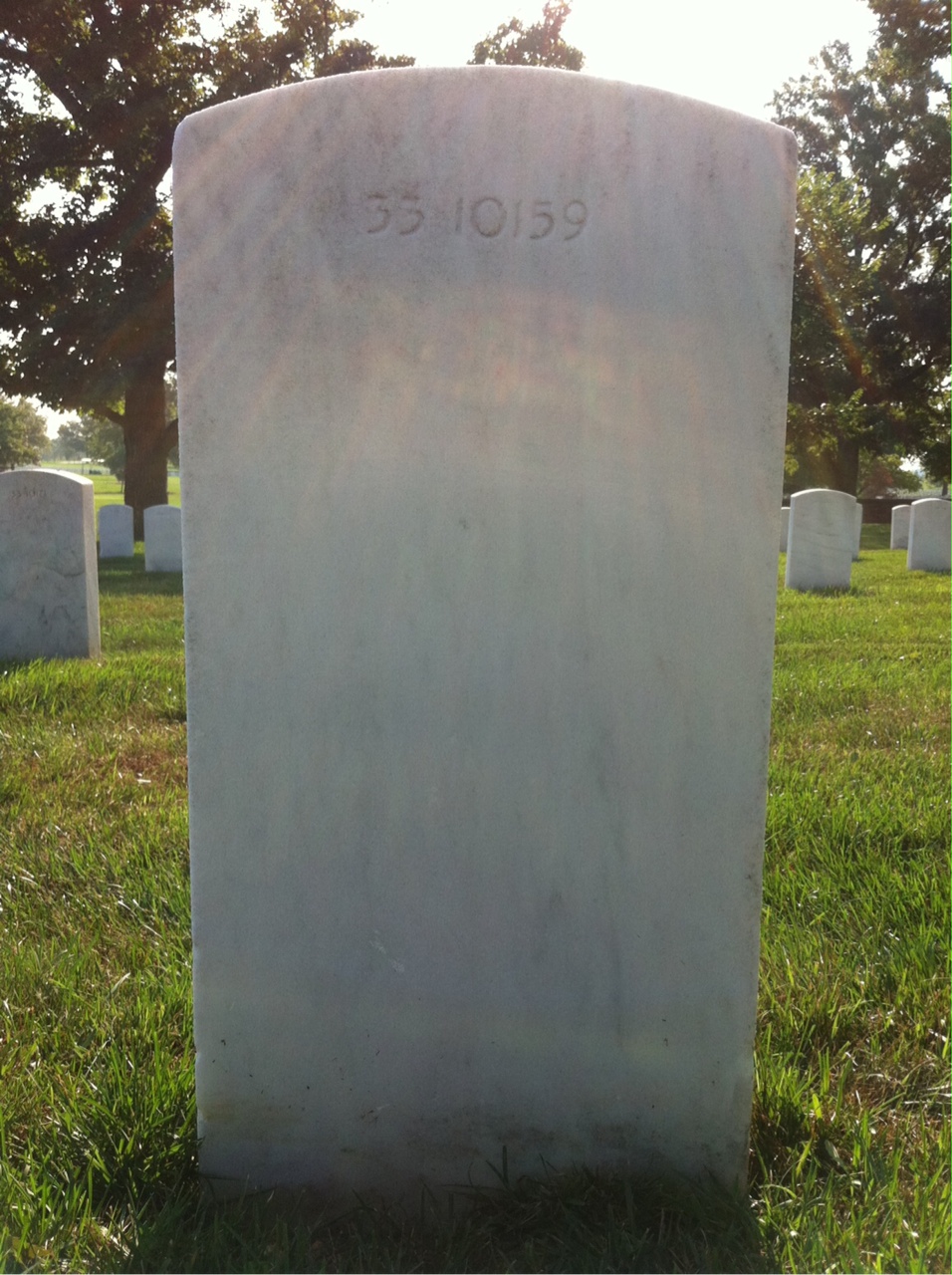 Back of headstone — Mildred Beesley