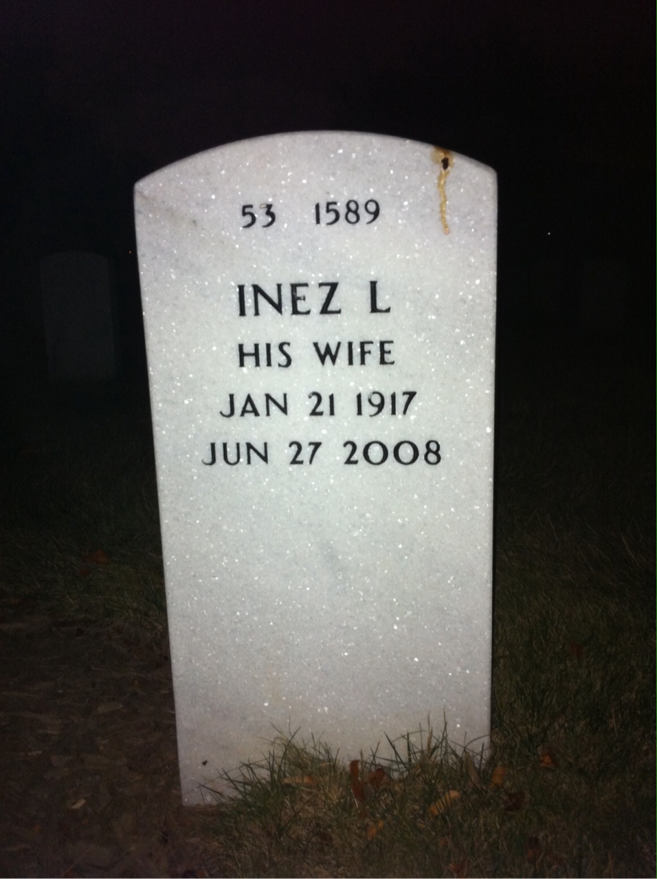 Back of headstone — John Kates