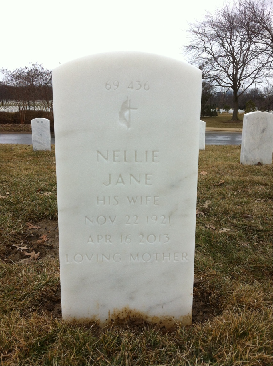 Back of headstone — Robert Inman