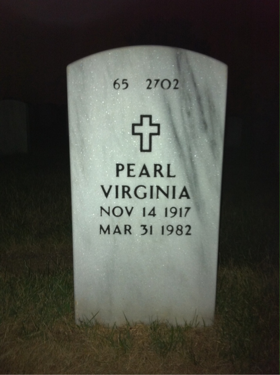 Back of headstone — Jack Ryvicker