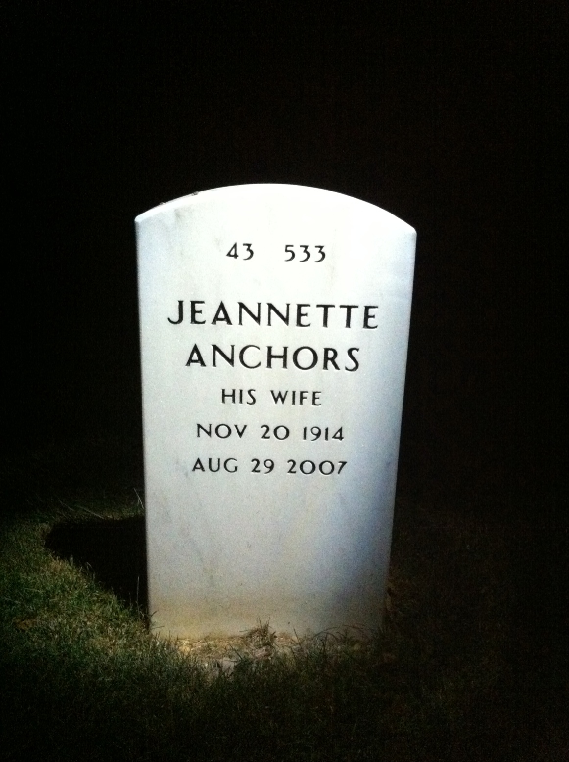 Back of headstone — Clarence Patton