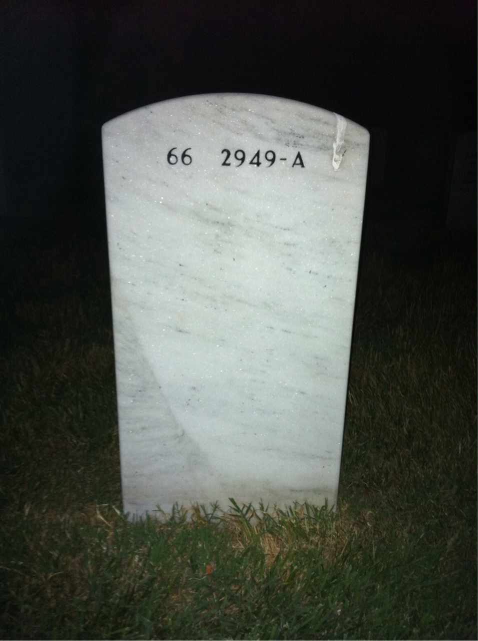 Back of headstone — Edward Lugo