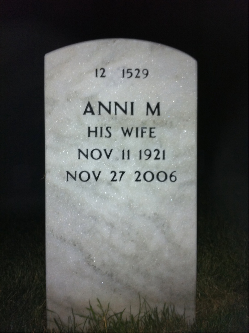 Back of headstone — Mike Gecsy