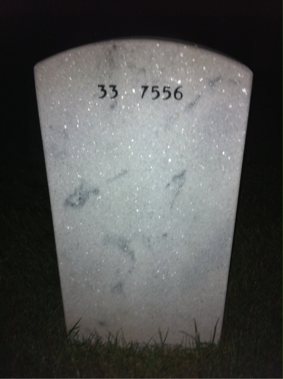Back of headstone — Michael Barcoe