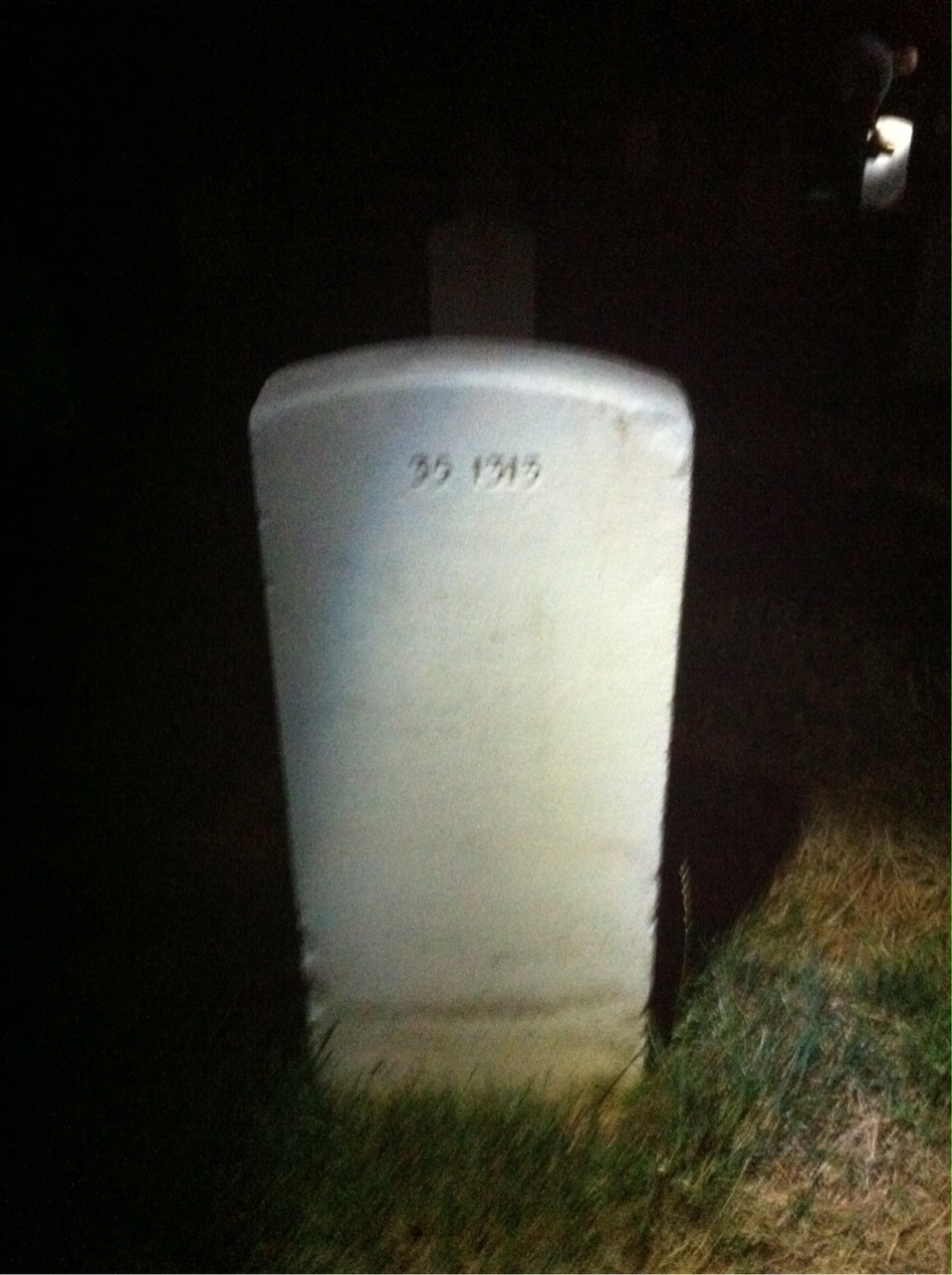 Back of headstone — Kelof Akerberg