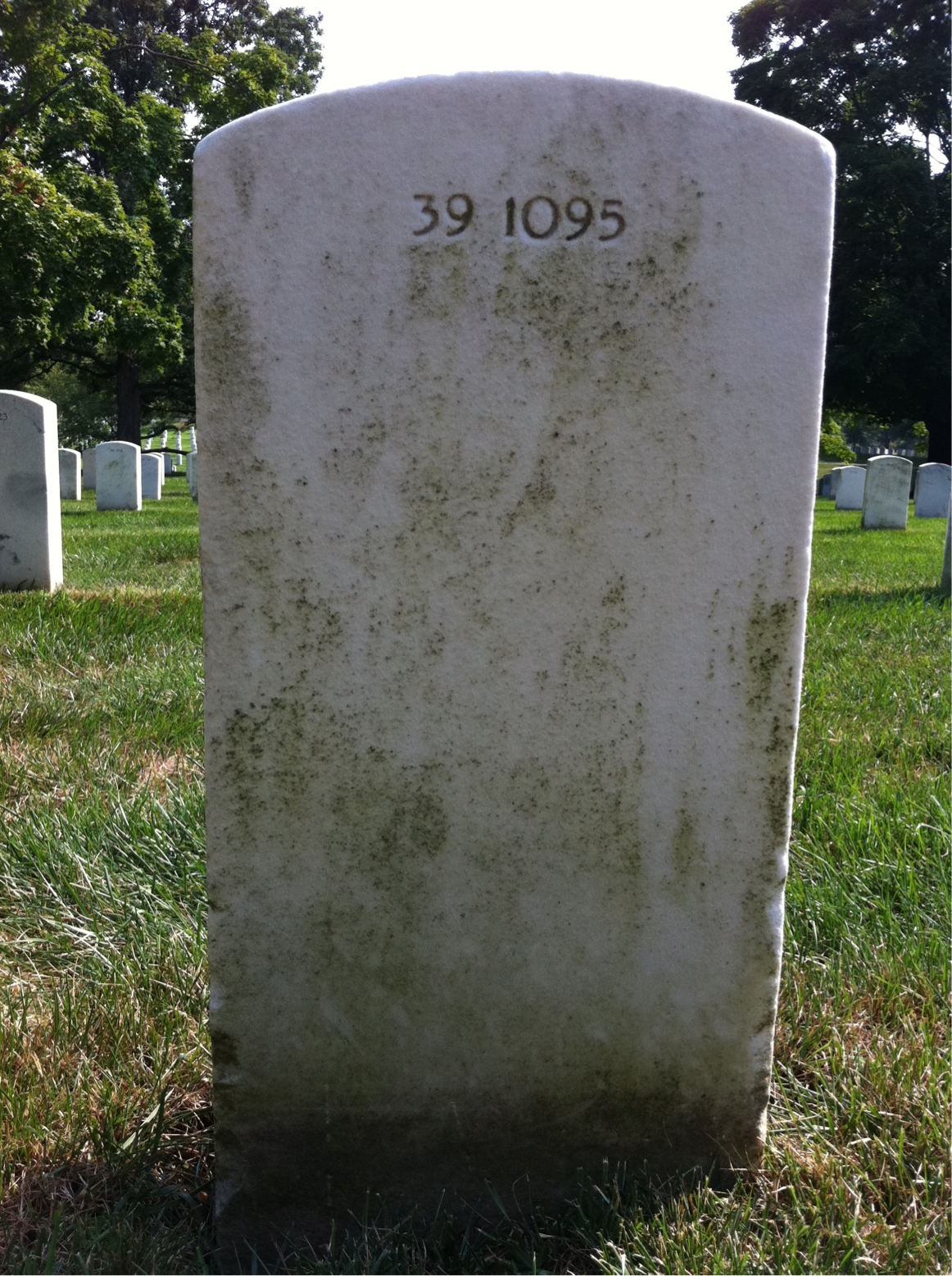 Back of headstone — John Morin
