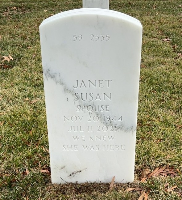 Back of headstone — Dennis Cox