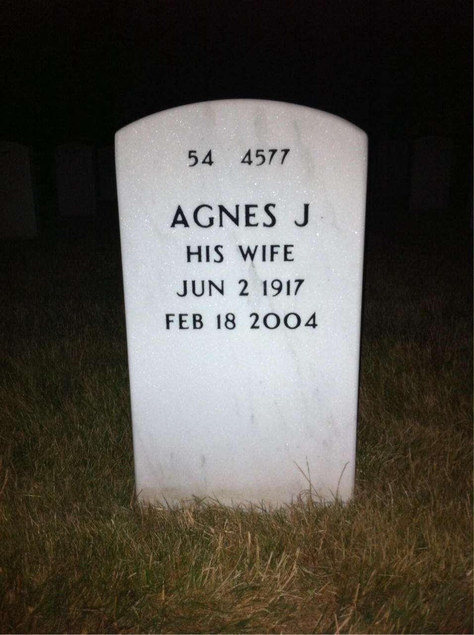 Back of headstone — Mack Stolarski