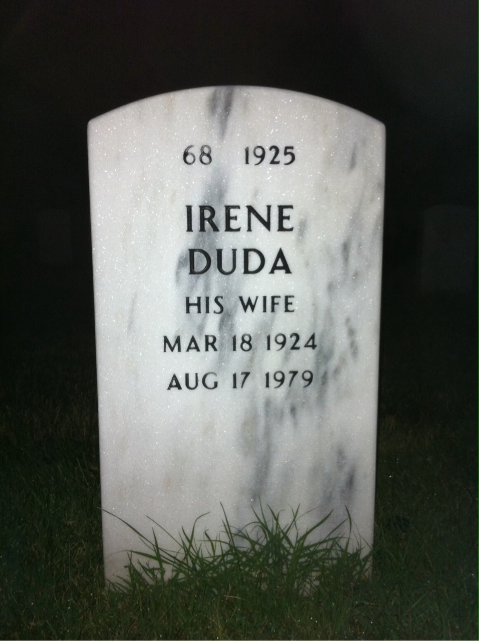 Back of headstone — William R Sheil