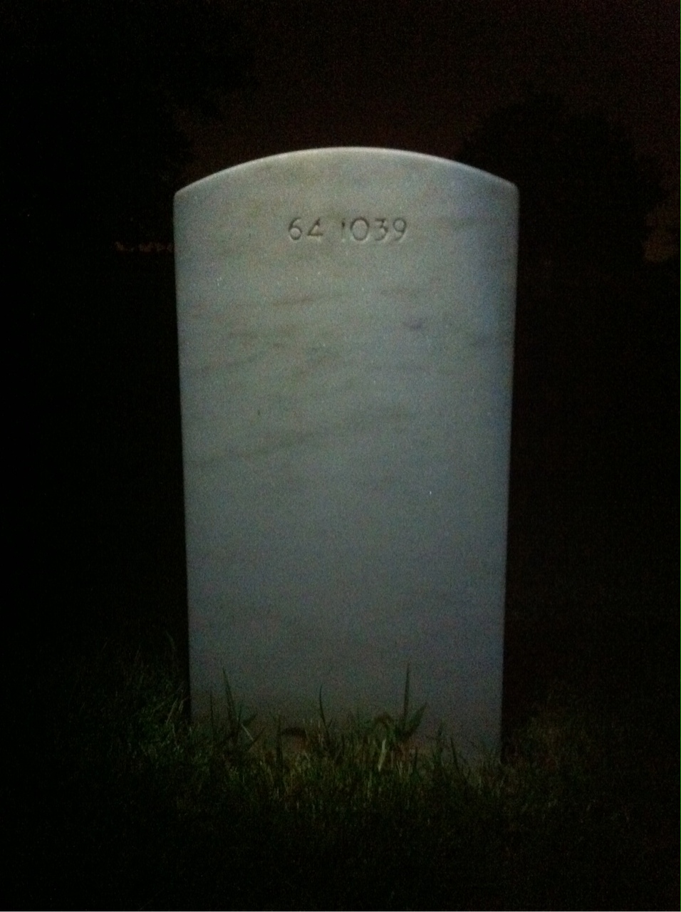 Back of headstone — Lawrence Barrett