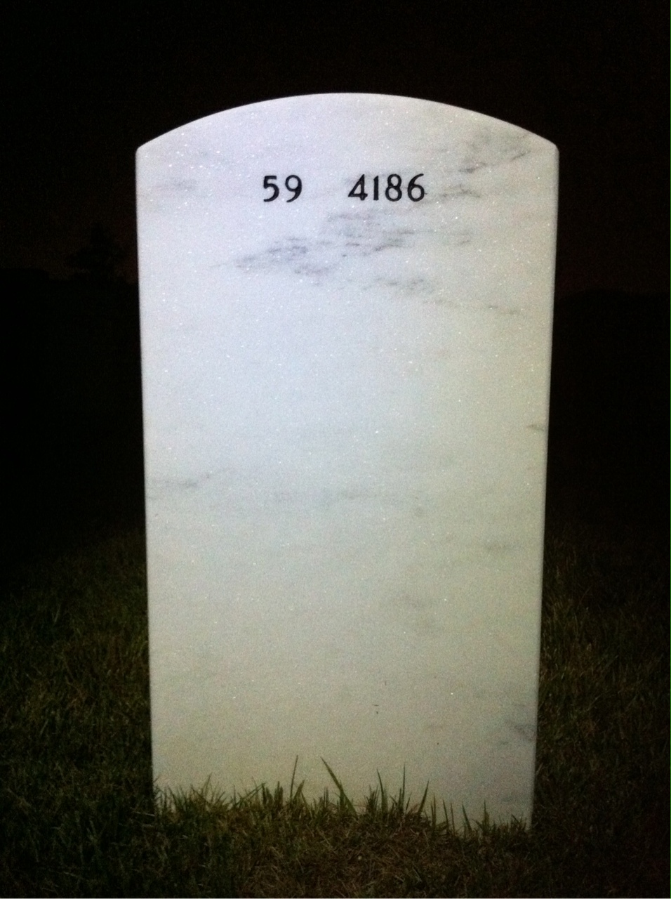 Back of headstone — Donald Scherer