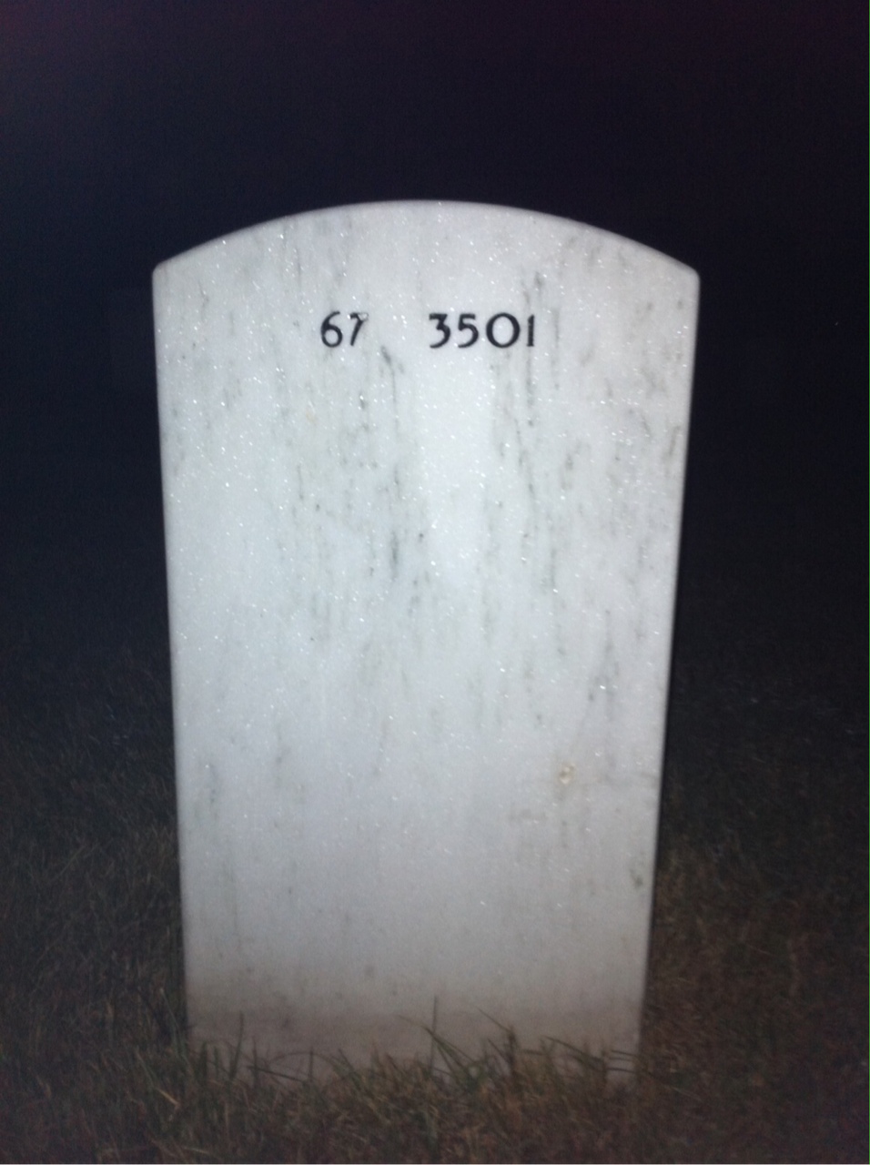 Back of headstone — Joseph Ellis