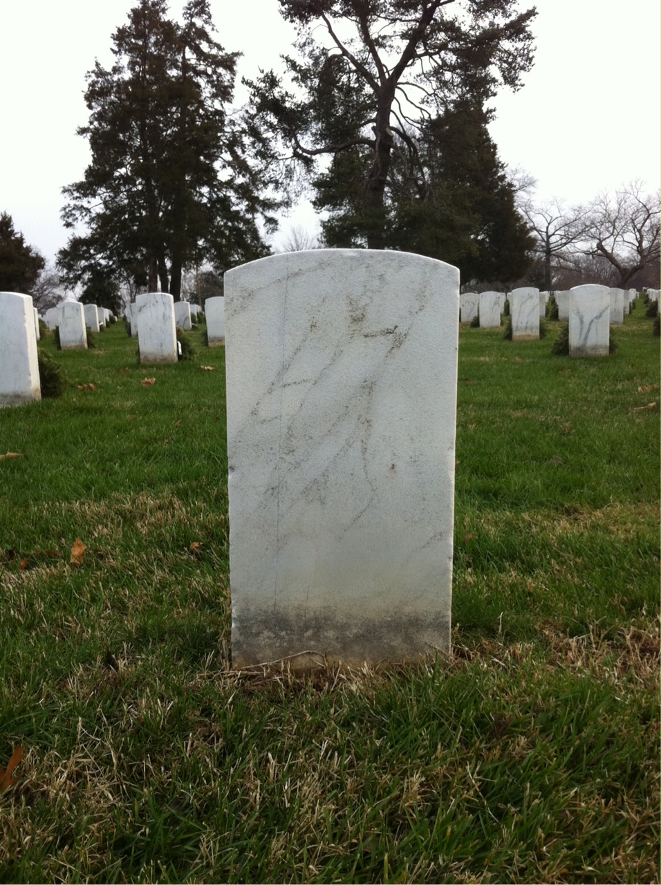 Back of headstone — Odell Anderson
